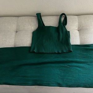 Naked wardrobe 2 piece midi skirt set